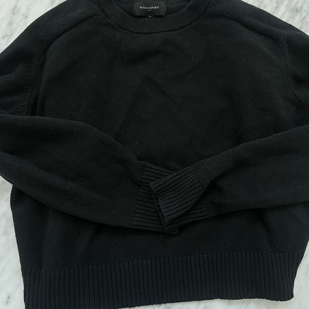Banana Republic Black Crewneck Sweater